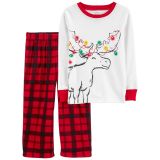Carters Baby 2-Piece Reindeer Cotton & Fleece PJs