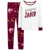Carters Kid 2-Piece Santa 100% Snug Fit Cotton PJs