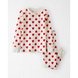 Carters Toddler Organic Ribbed Cotton Heart Print Pajamas