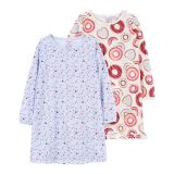 Carters Kid 2-Pack Donuts Nightgowns