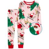 Carters Toddler 2-Piece Santa 100% Snug Fit Cotton PJs