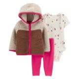 Carters Baby 3-Piece Sherpa Little Jacket Set