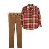 Carters 2-Piece Long-Sleeve Shirt & Pull-On Pant Set