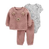 Carters Baby 3-Piece Bear Sherpa Outfit Set