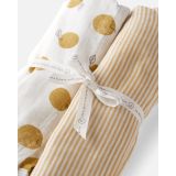 Carters 2-Pack Cotton Muslin Swaddle Blankets