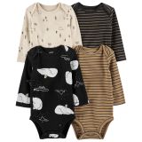Carters Baby 4-Pack Long-Sleeve Bodysuits