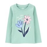 Carters Kid Floral Be The Good Jersey Tee