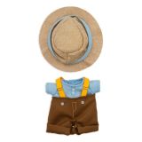 Disney nuiMOs Outfit ? Blue Shirt, Brown Pants with Suspenders and Fedora Hat