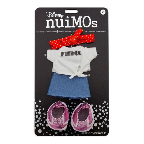 디즈니 Disney nuiMOs Outfit ? White Graphic T-Shirt with Denim Skirt, Sneakers, and Headband