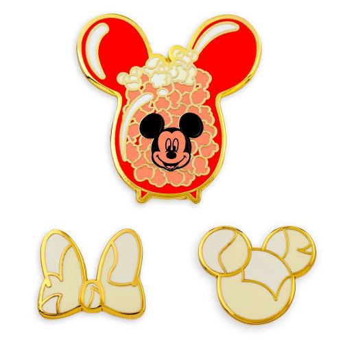 디즈니 Disney Mickey and Minnie Mouse Popcorn Flair Pin Set