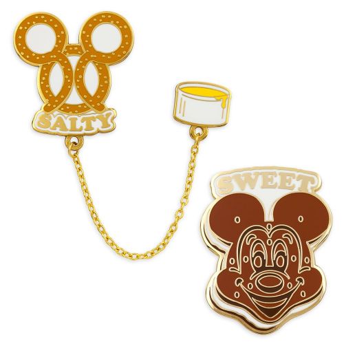 디즈니 Disney Mickey Mouse Sweet and Salty Treat Flair Pin Set
