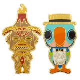 Disney Goddess Pele and Barker Bird Funko Pop! Pin Set ? The Enchanted Tiki Room ? Limited Release