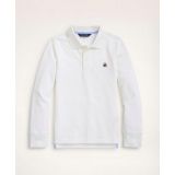 Boys Long-Sleeve Cotton Pique Polo Shirt