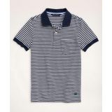 Boys Short-Sleeve Feeder Stripe Polo Shirt