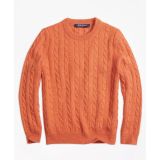 Boys Cashmere Cable Crewneck Sweater