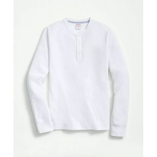 브룩스브라더스 Cotton Henley Long-Sleeve T-Shirt