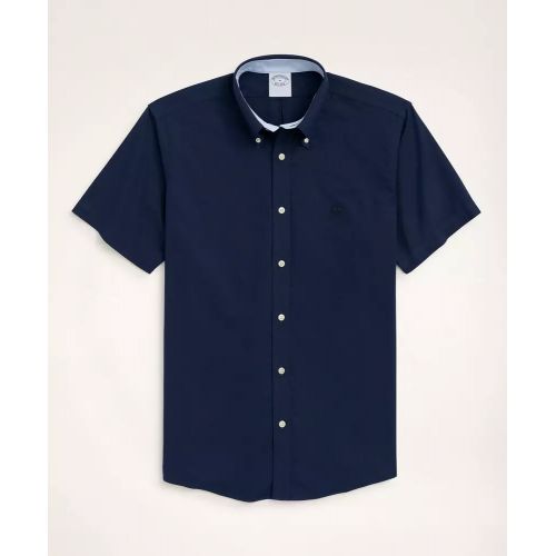 브룩스브라더스 Stretch Regent Regular-Fit Sport Shirt, Non-Iron Short-Sleeve Oxford