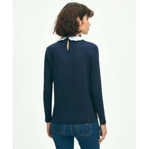 브룩스브라더스 Cotton Removable Collar Sweater