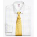Stretch Madison Relaxed-Fit Dress Shirt, Non-Iron Poplin Ainsley Collar Double-Grid Check