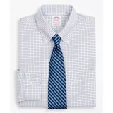Stretch Madison Relaxed-Fit Dress Shirt, Non-Iron Poplin Button-Down Collar Small Grid Check