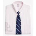 Stretch Madison Relaxed-Fit Dress Shirt, Non-Iron Twill Button-Down Collar Bold Stripe