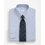 Supima Cotton Poplin Polo Button-Down Collar, Micro Checked Dress Shirt