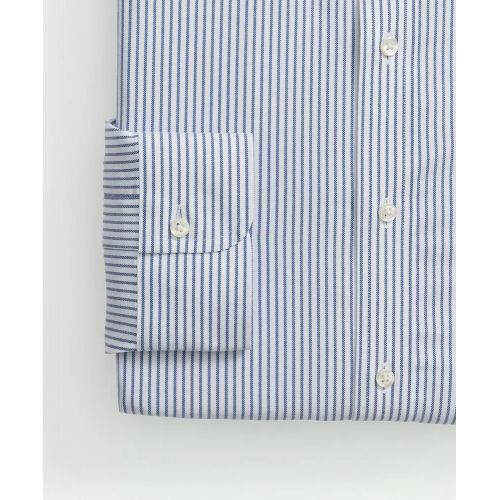 브룩스브라더스 Brooks Brothers Explorer Collection Non-Iron Twill Ainsley Collar, Stripe Dress Shirt