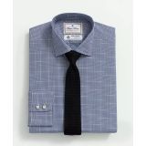Brooks Brothers X Thomas Mason Cotton Poplin English Collar, Glen Plaid Dress Shirt