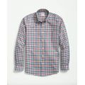 Stretch Supima Cotton Non-Iron Twill Polo Button Down Collar, Gingham Shirt
