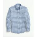 Stretch Non-Iron Oxford Polo Button-Down Collar, Gingham Shirt