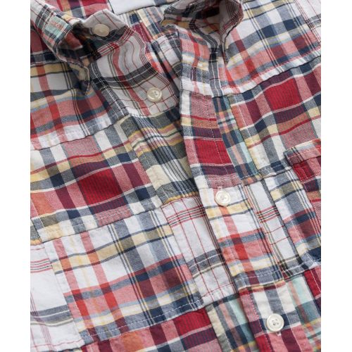 브룩스브라더스 Cotton Madras Button-Down Collar Sport Shirt