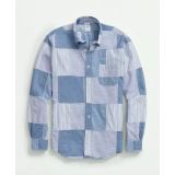 Cotton Madras Button-Down Collar Sport Shirt