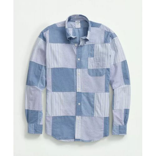 브룩스브라더스 Cotton Madras Button-Down Collar Sport Shirt