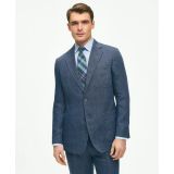 Slim Fit Linen-Blend Herringbone Suit Jacket