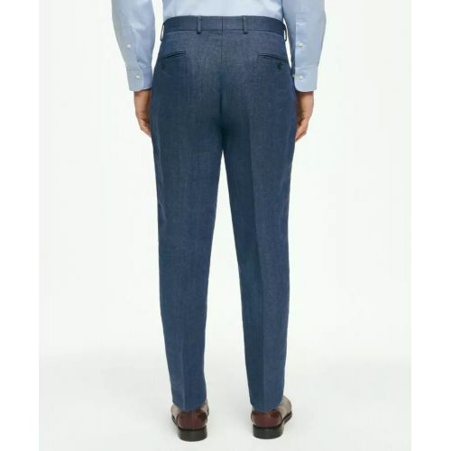 브룩스브라더스 Slim Fit Linen-Blend Herringbone Suit Pants