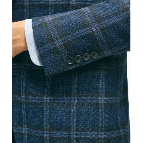 브룩스브라더스 Classic Fit Wool Hopsack Plaid Patch Pocket Sport Coat