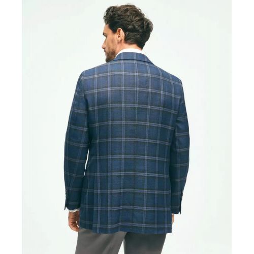 브룩스브라더스 Traditional Fit Wool Hopsack Plaid Patch Pocket Sport Coat