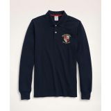 Mens Lunar New Year Embroidered Supima Cotton Long Sleeve Polo Shirt