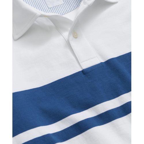 브룩스브라더스 Chest Stripe Polo Shirt In Peached Cotton
