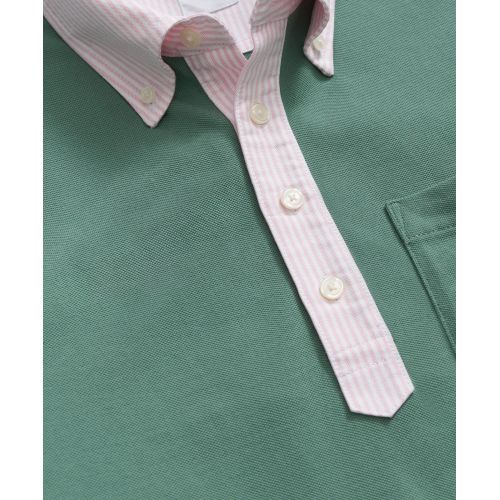 브룩스브라더스 The Vintage Oxford-Collar Polo Shirt In Supima Cotton Blend