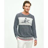 Supima Cotton Intarsia Rower Crewneck Sweater