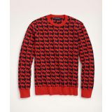 Mens Lunar New Year Rabbit Intarsia Cotton Cashmere Sweater