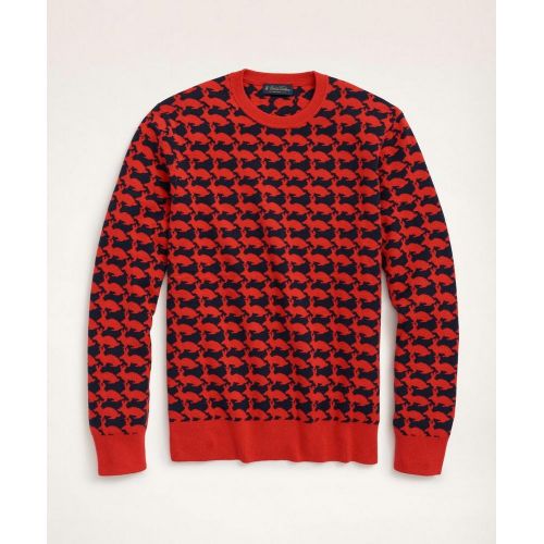 브룩스브라더스 Mens Lunar New Year Rabbit Intarsia Cotton Cashmere Sweater
