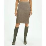 Wool Blend Sequin Pencil Skirt