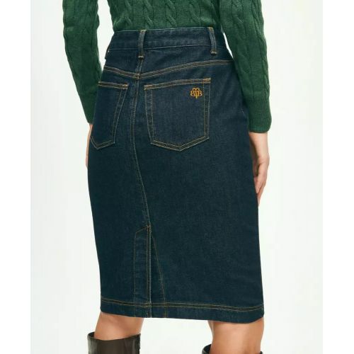 브룩스브라더스 5-Pocket Slim Denim Pencil Skirt