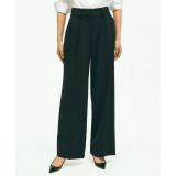 The Essential Brooks Brothers Stretch Pleat-Front Wide Leg Trousers