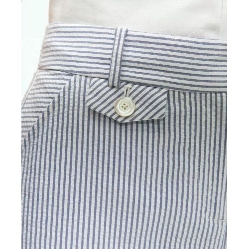 브룩스브라더스 Classic Striped Seersucker Pants in Cotton Blend