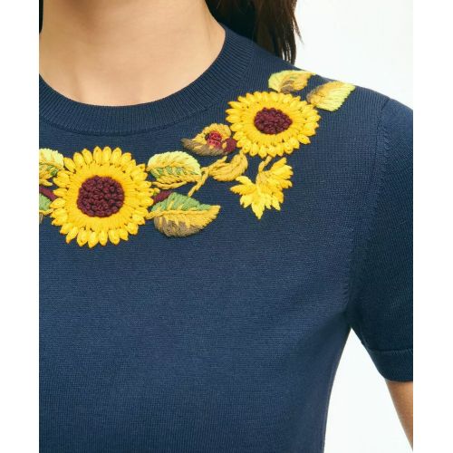 브룩스브라더스 Sunflower Embroidered Shell In Supima Cotton