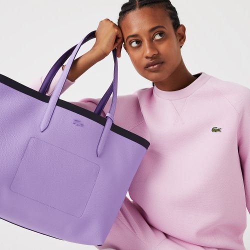 라코스테 Lacoste Womens Anna Reversible Bicolor Tote Bag