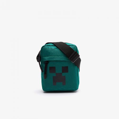 라코스테 Mens Lacoste x Minecraft Print Canvas Vertical Crossover Bag